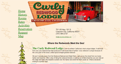 Desktop Screenshot of curlyredwoodlodge.com