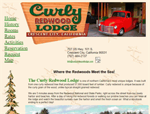 Tablet Screenshot of curlyredwoodlodge.com